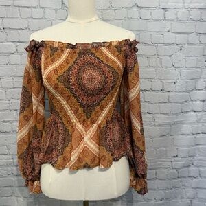 Flying Tomato Multicolor Off-Shoulder Blouse